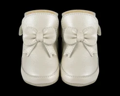 Cubow Booties | Off White Metallic Leather