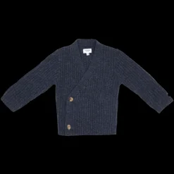 Elo Merino Wool Cardigan | Night Blue Melange