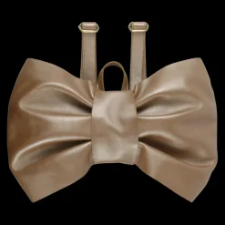 Iono Schoolbag | Bow | Clay Metallic Leather