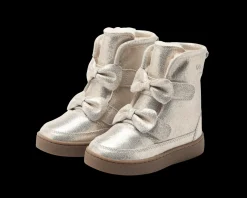 Isa Exclusive Boots | Silver Metallic Leather