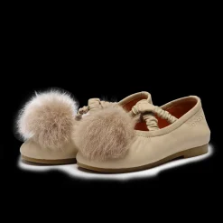 Izebella Ballerinas | Ivory Sheep Leather