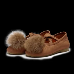 Izebella Ballerinas | Walnut Sheep Leather