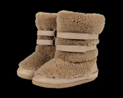 Larisso Booties | Light Maple Curly Faux Fur