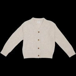 Matu Merino Wool Cardigan | White Sand Melange