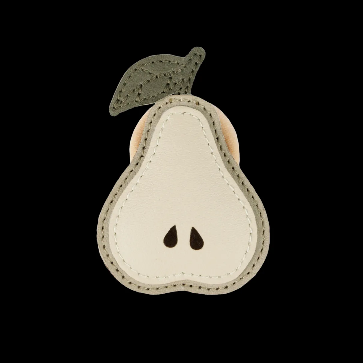 Nanoe Fruit Hair Tie | Pear | Taupe Leather