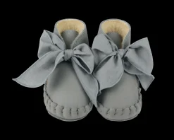 Pina Organza Booties | Grey Nubuck + Grey Cotton