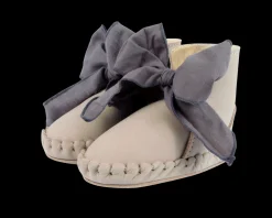 Pina Organza Booties | Lilac Nubuck + Lavender Cotton