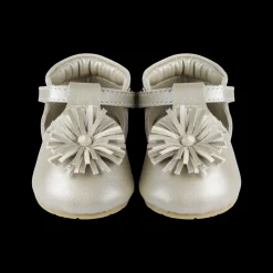 Poms Shoes | Champagne Metallic Leather