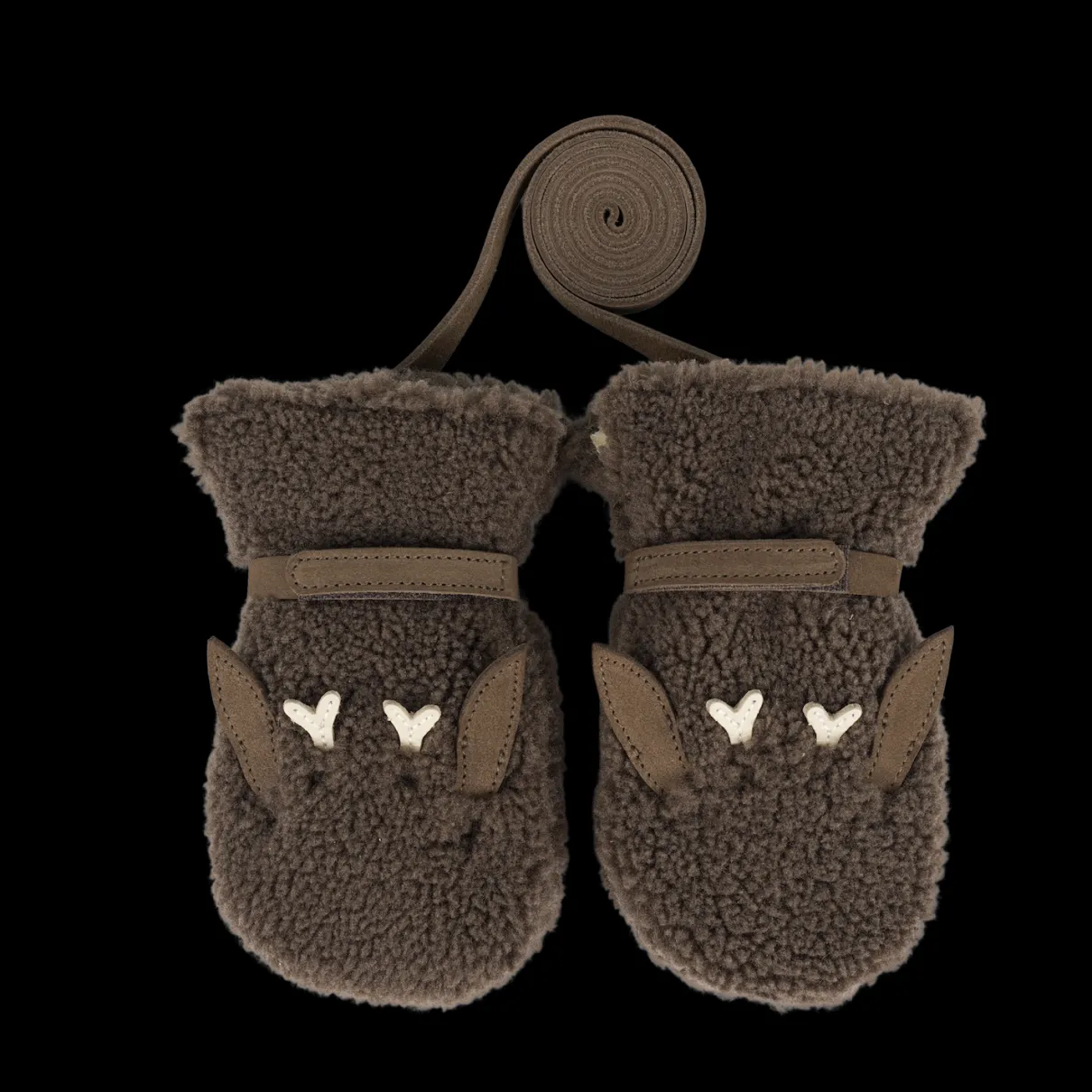 Richy Mittens | Stag | Hazelnut Curly Faux Fur