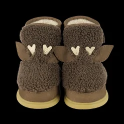 Roumi Shoes | Stag | Hazelnut Curly Faux Fur
