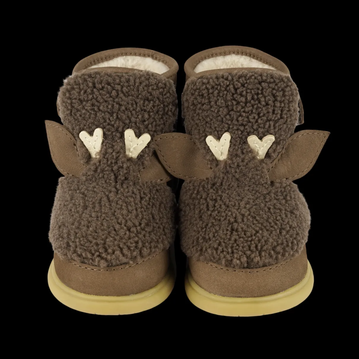 Roumi Shoes | Stag | Hazelnut Curly Faux Fur