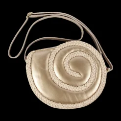 Shelly Shoulderbag | Moon Shell | Champagne Metallic Leather