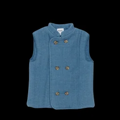 Tiepo Waistcoat | Steel Blue