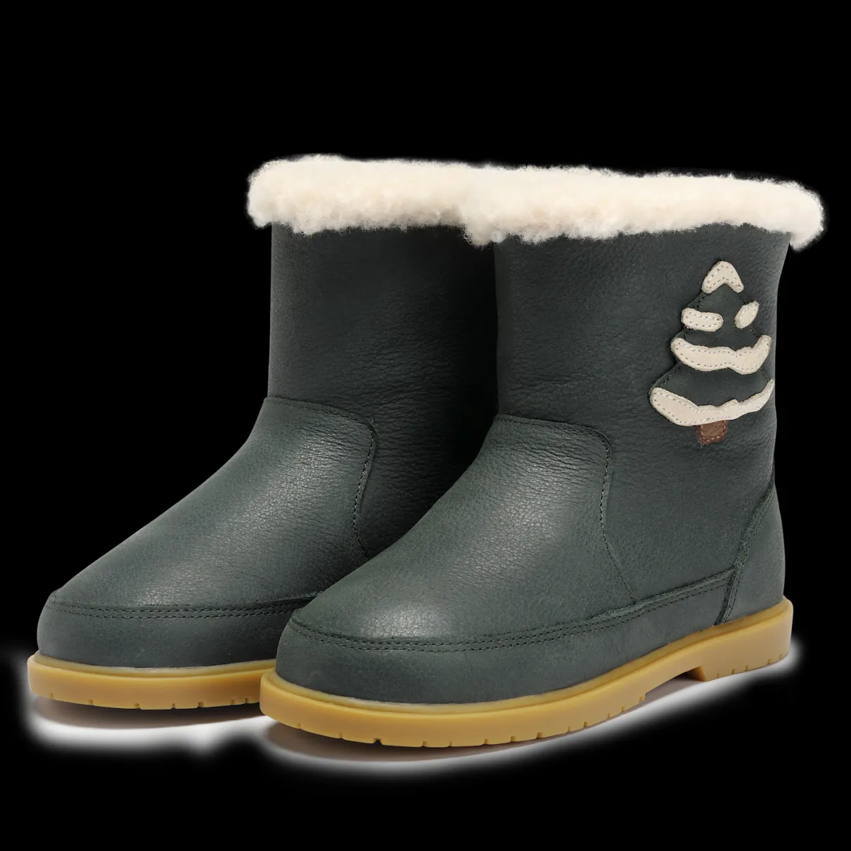 Trene Boots | Christmas Tree | Deep Green Leather