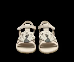 Zuza Sandals | Peacock | Ivory Leather